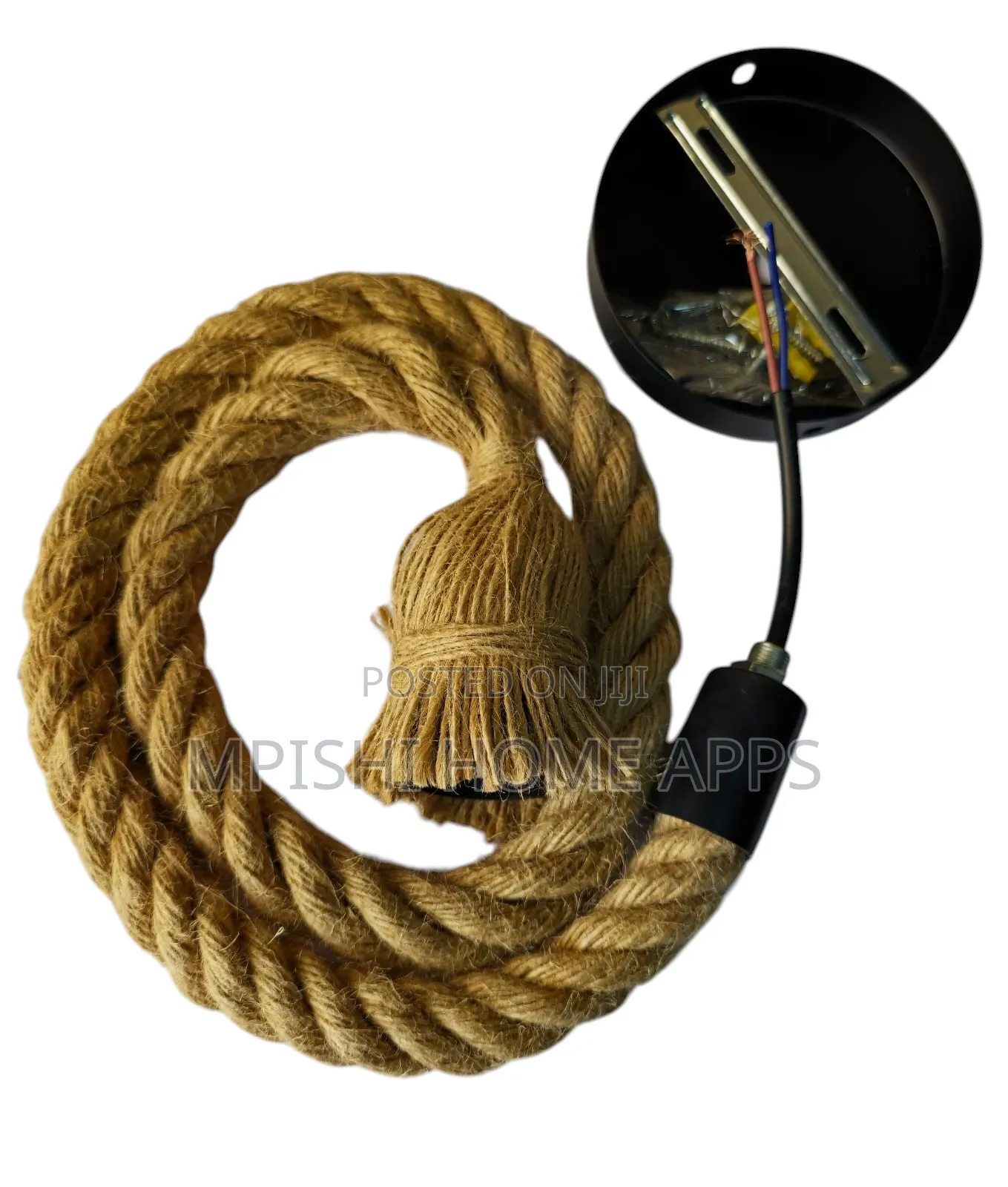 Vintage Coloured Rope Pendant Lights