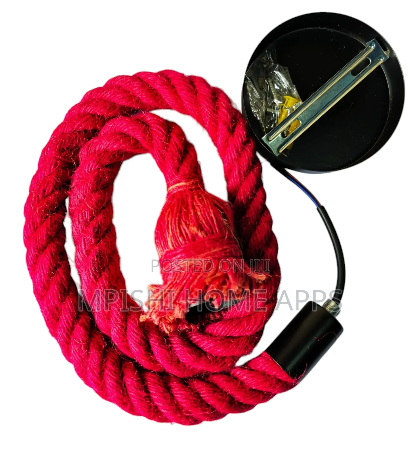Vintage Coloured Rope Pendant Lights