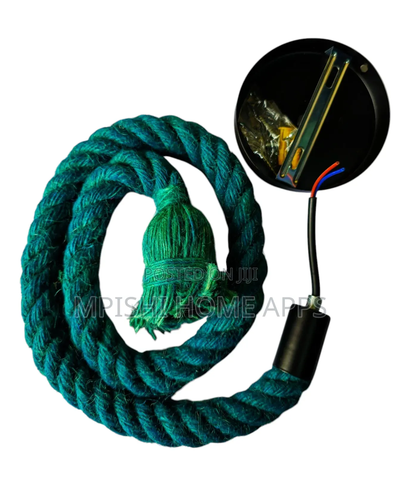 Vintage Coloured Rope Pendant Lights