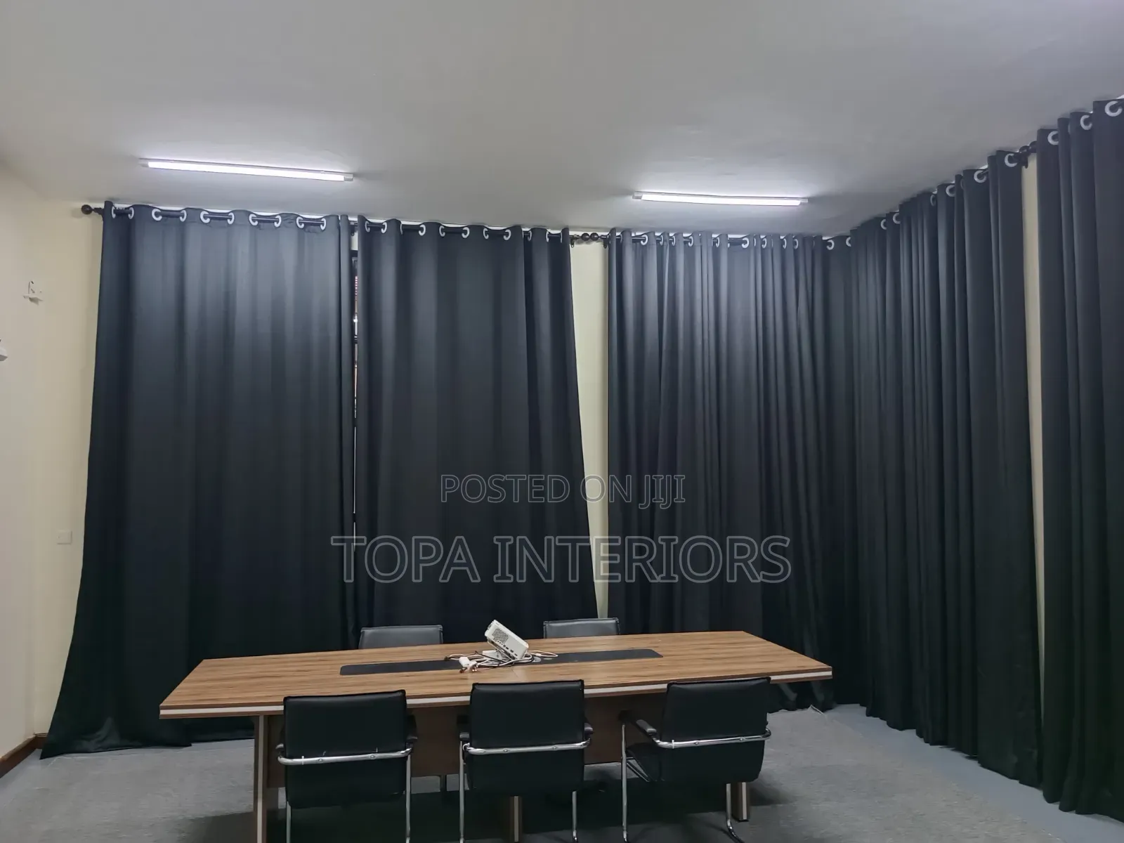 Black Dining Area Curtains for House Privacy