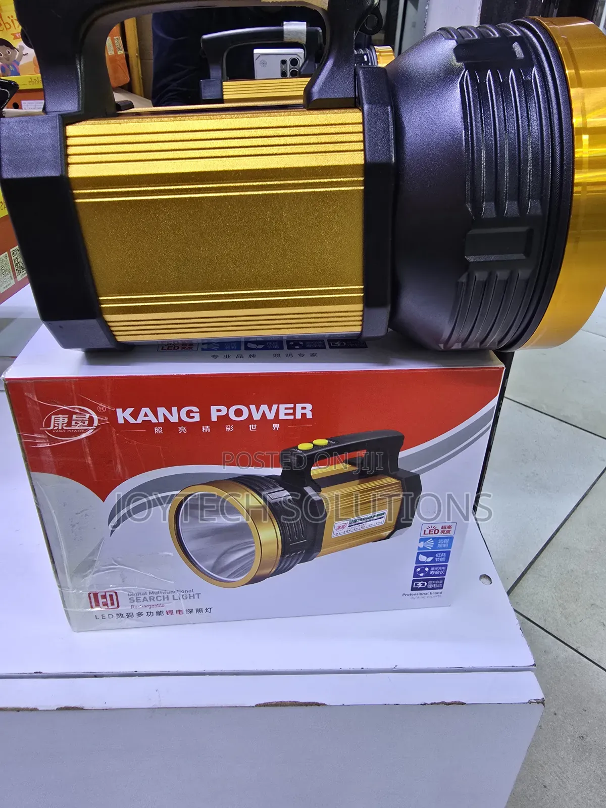 Industrial 100w Aluminium Rechargeable Led Searchlight Torch [ 2km ]