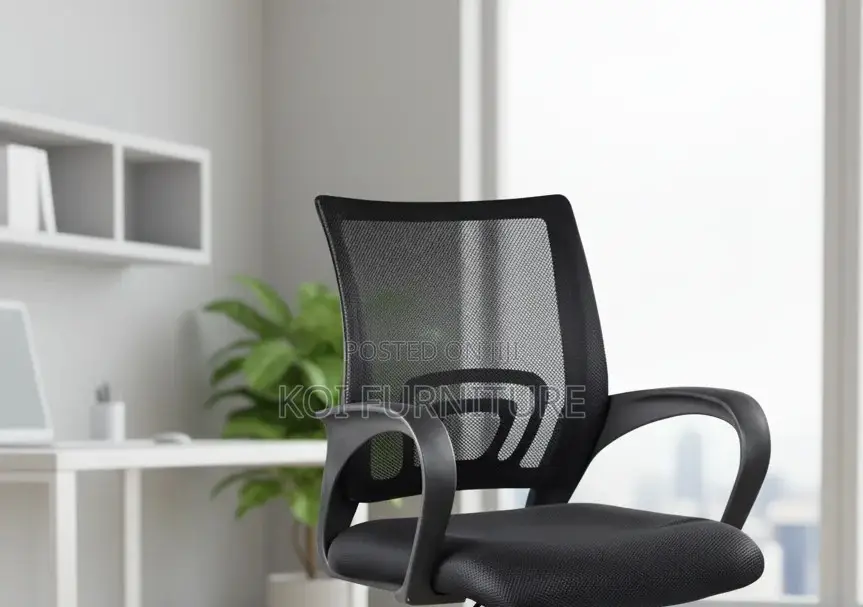 Office Chairs; Aeroflex Black Mesh Clerical Chrome Based Office Chair