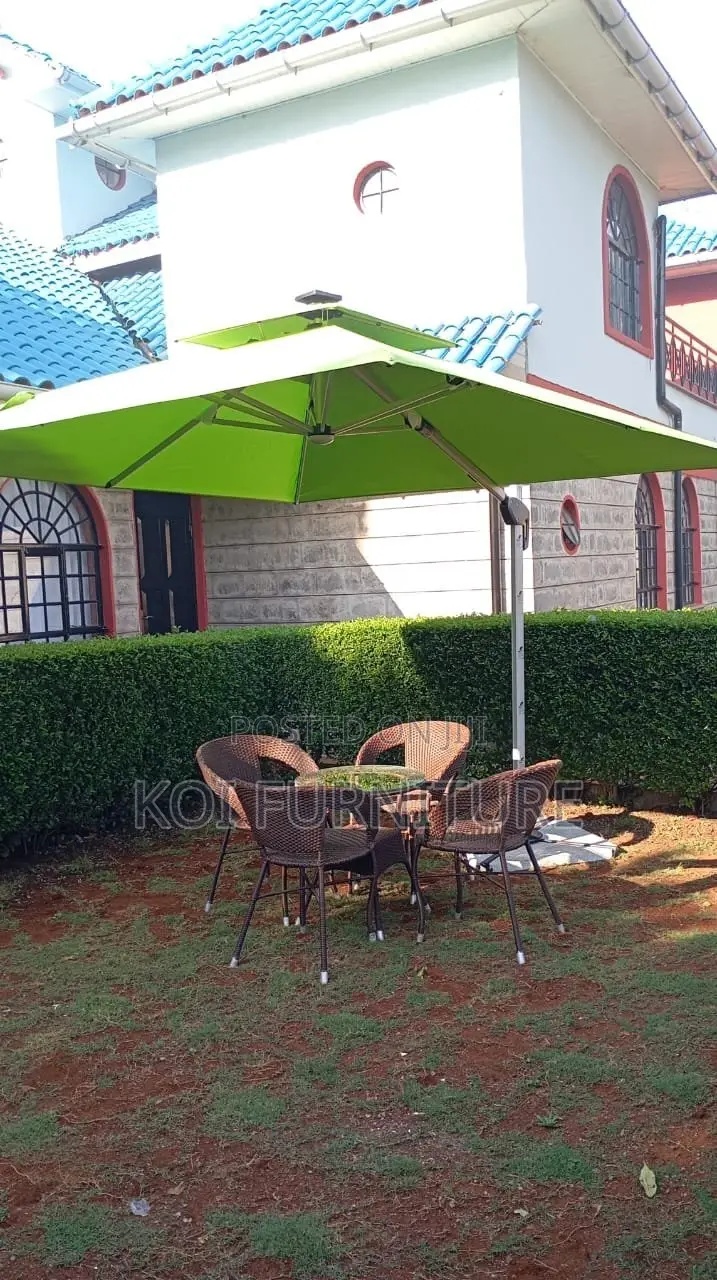 Dining Set; Rattan Olympic Sun Outdoor Four Seaters Set