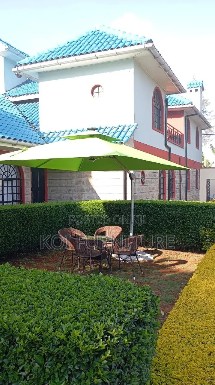 Dining Set; Rattan Olympic Sun Outdoor Four Seaters Set