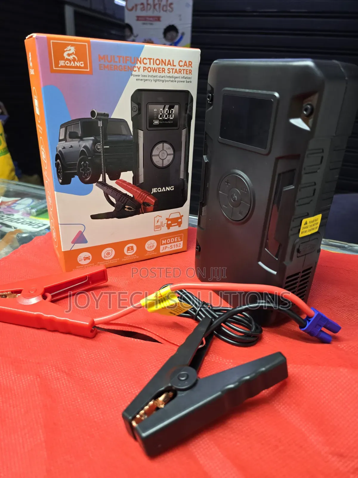 Powerful Car Battery Booster and Tire Inflator Portable Device