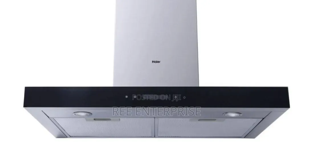 , 60cm Kitchen Chimney Hood – Black Grey