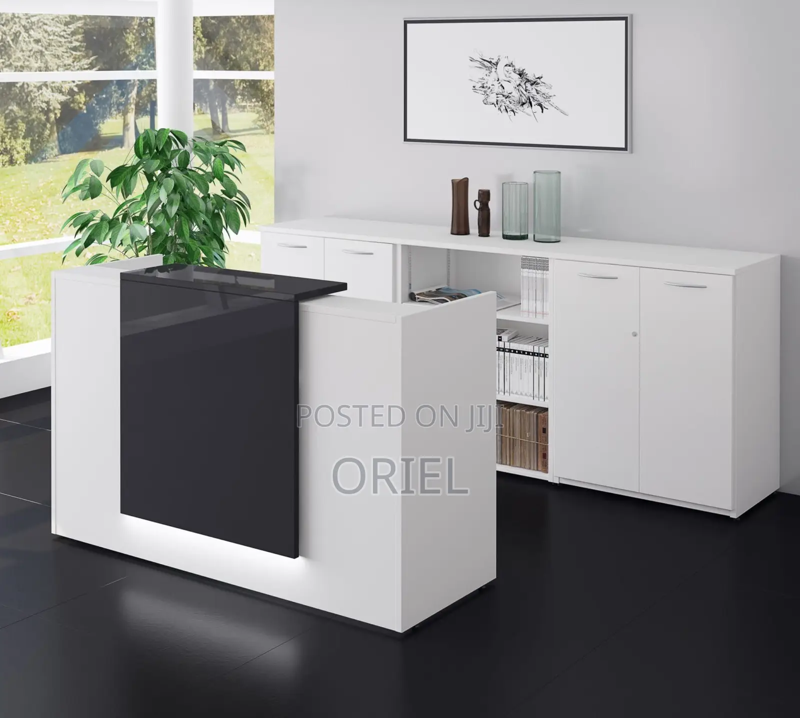 Office Desk : Contemporary Office Reception Desk