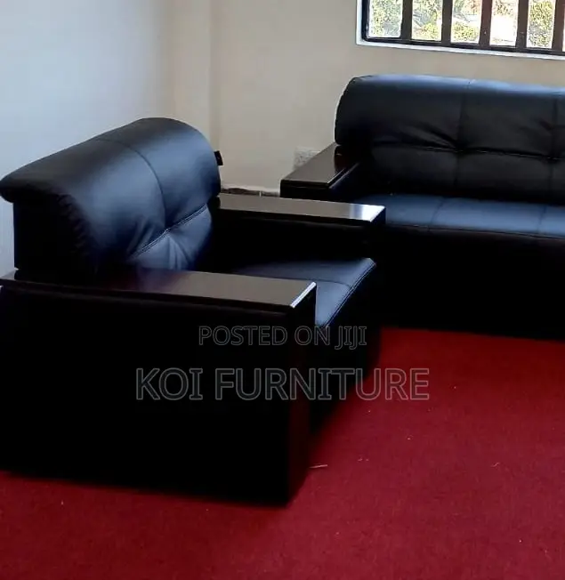 Office Sofa; Klippaun Faux Leather Executive Five Seaters Sofa Set
