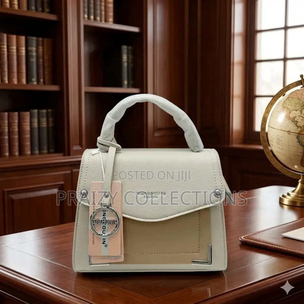 Color Blocked Top-Handle Purse