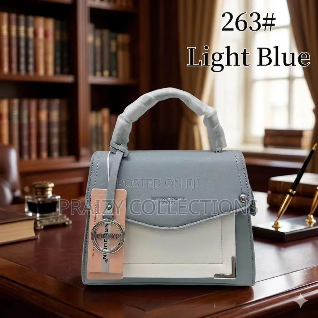 Color Blocked Top-Handle Purse