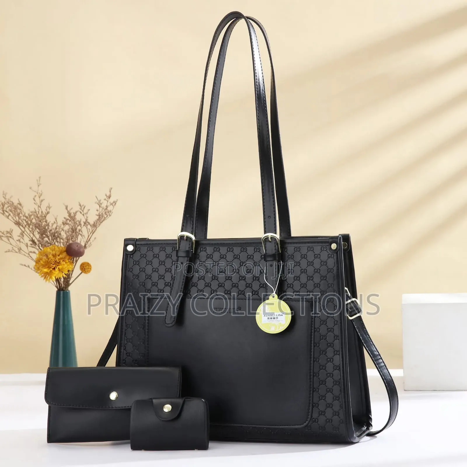 3 in 1 Grid Handbag With Long Handle
