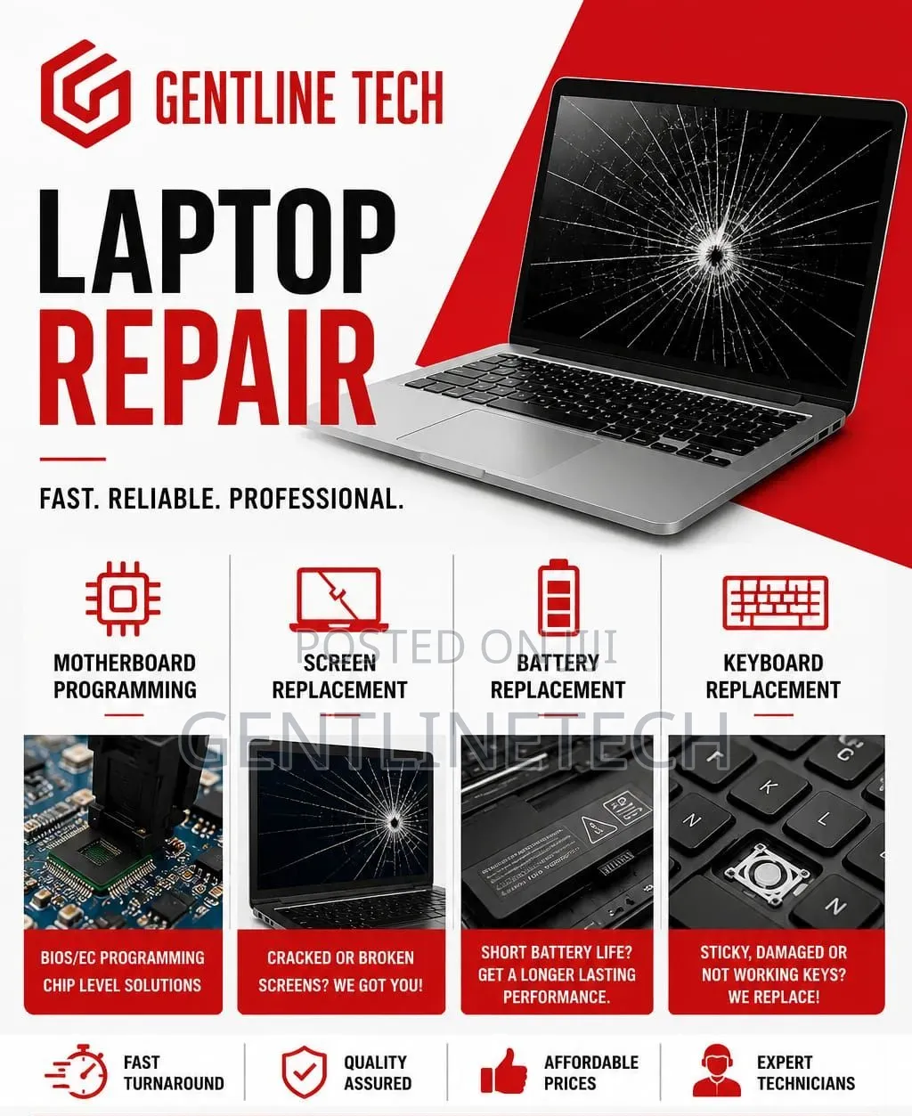 Laptop Screen, Software Hardware Repair