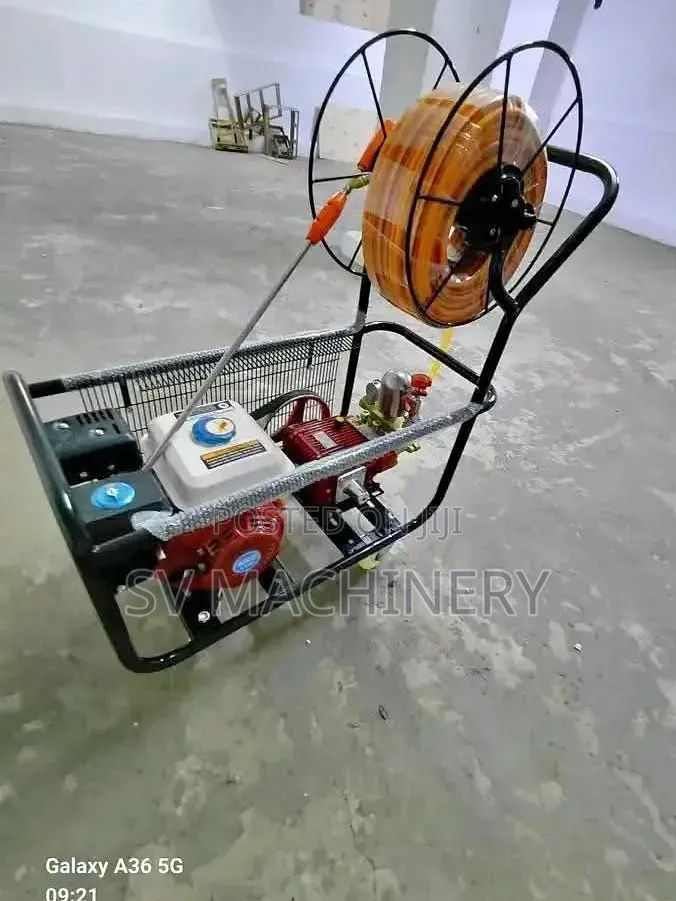 Heavy Duty Agricultural Petrol Engine Sprayer With Reel and Wheel