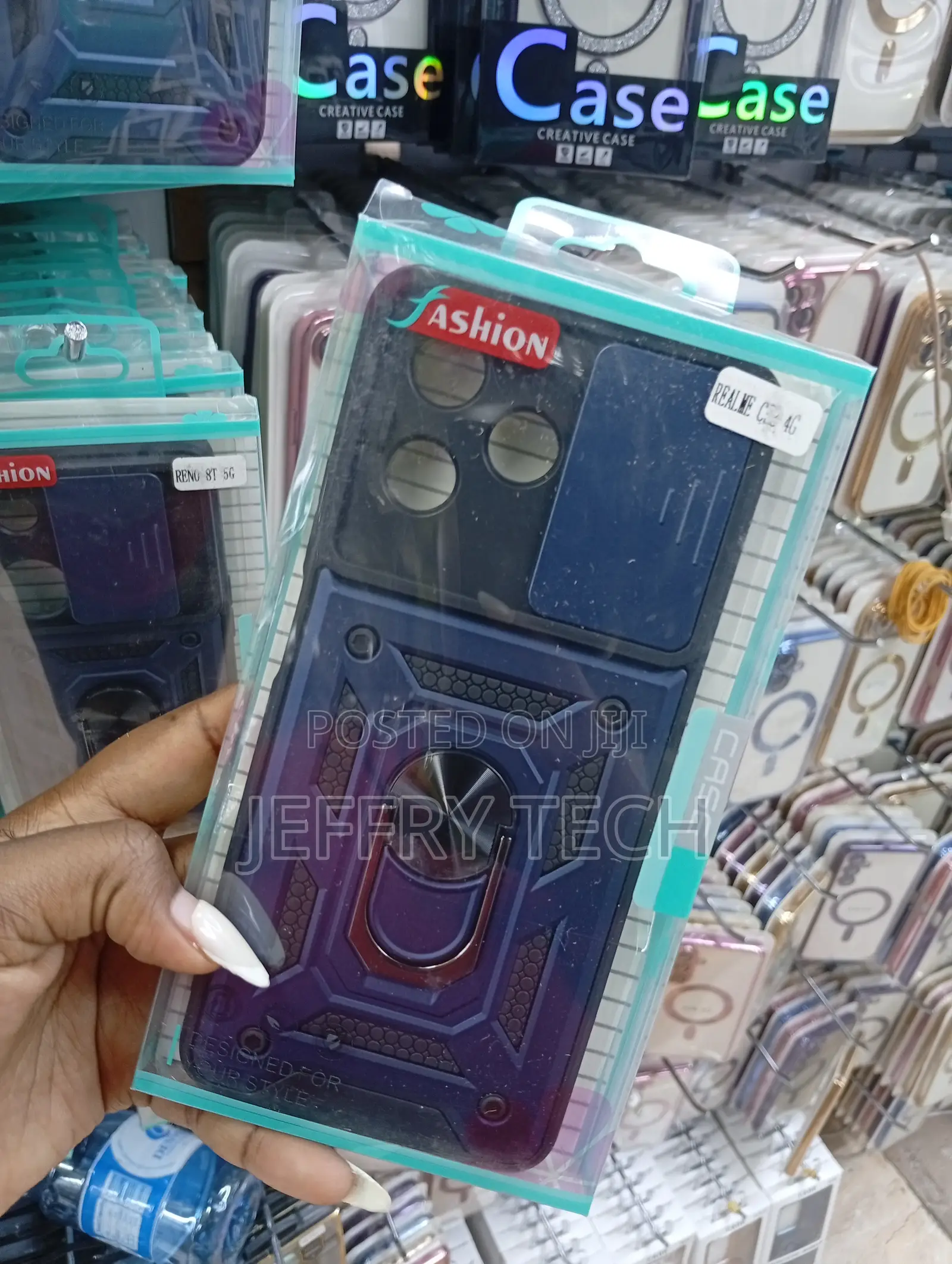 Oppo Reno 12 Blue, Heavy-Duty "Armor" Style Phone Case