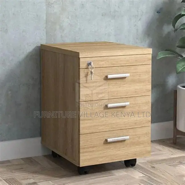 Customized Mobile 3-Drawer Pedestal File Cabinet