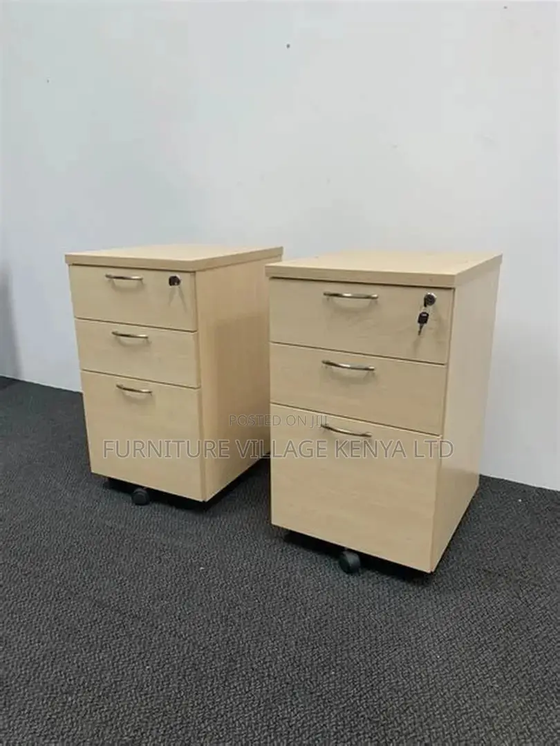 Customized Mobile 3-Drawer Pedestal File Cabinet