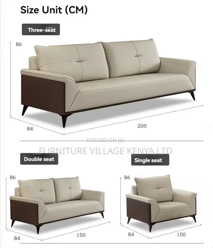 High-Comfort 5-Seater Executive Office Sofa Set