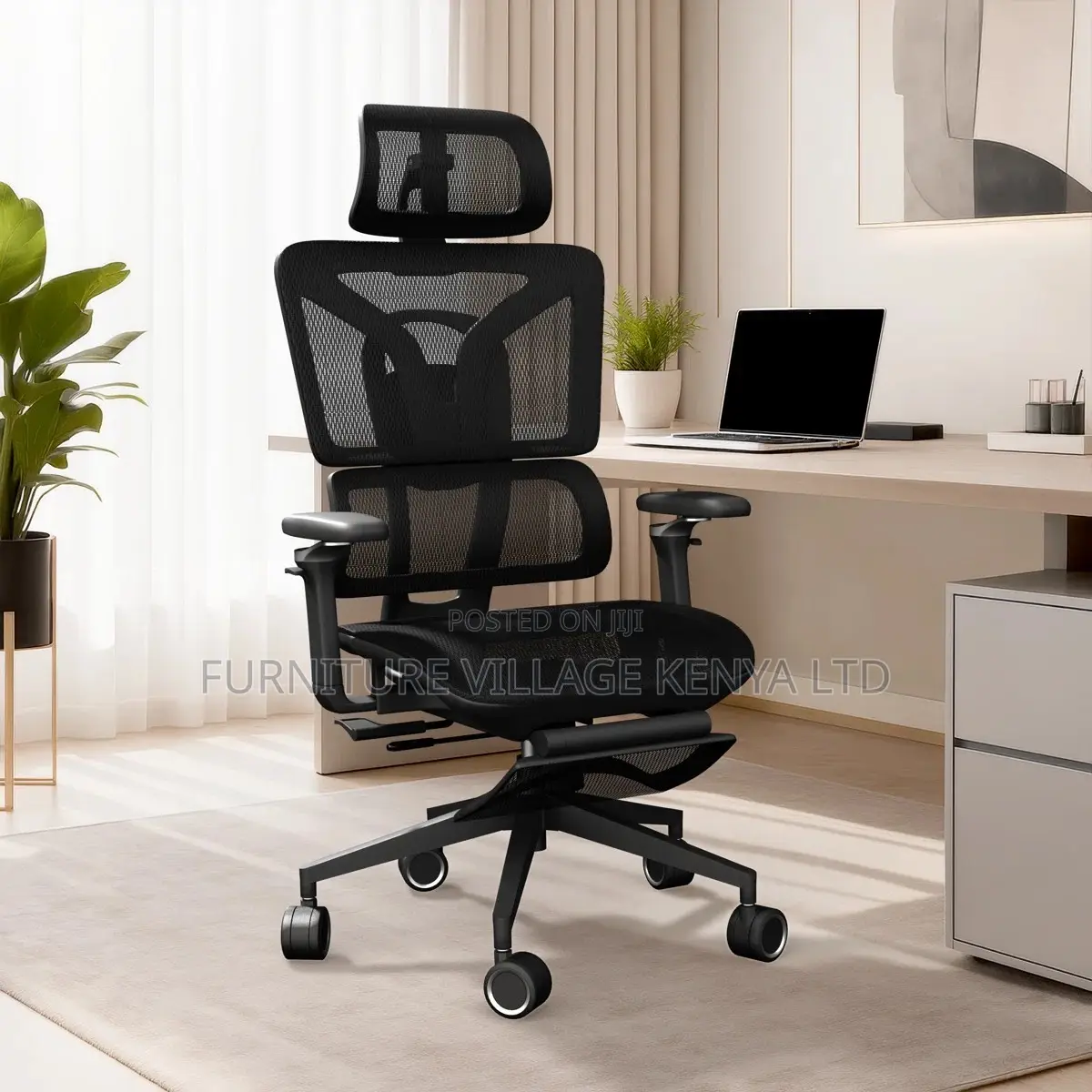 Orthopedic Full Mesh Ergonomic Seat With Footrest