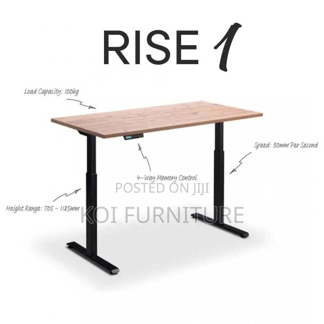 Office Desk; Elevraflex 1.8m Electric Height Adjustable Sit-Stand Desk