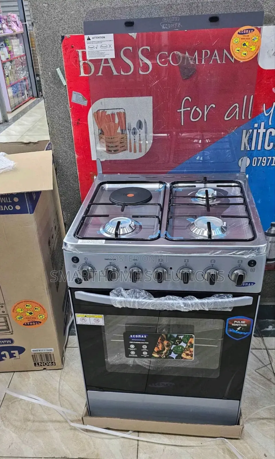 Ecomax 3gas+1electric Standing Cooker