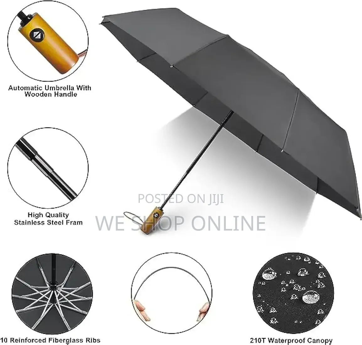Large Reinforced Automatic Umbrella