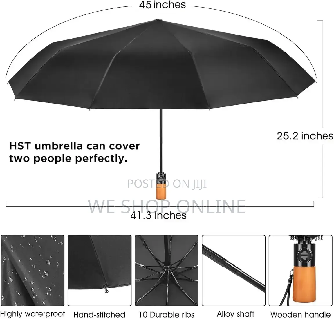 Large Reinforced Automatic Umbrella