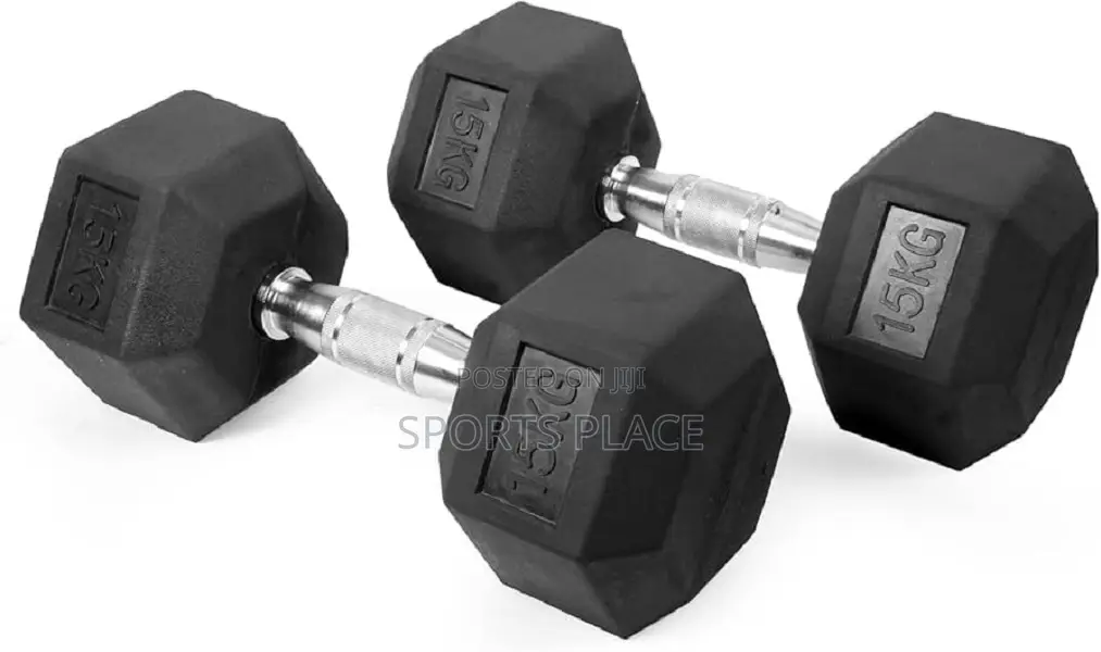 15kg Dumbells - Hexagonal Dumbell - Pair(2)