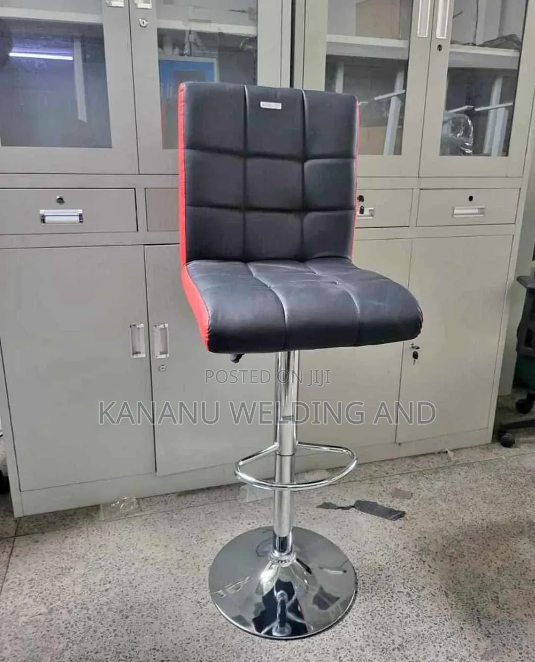 Black and Red Bar Stool