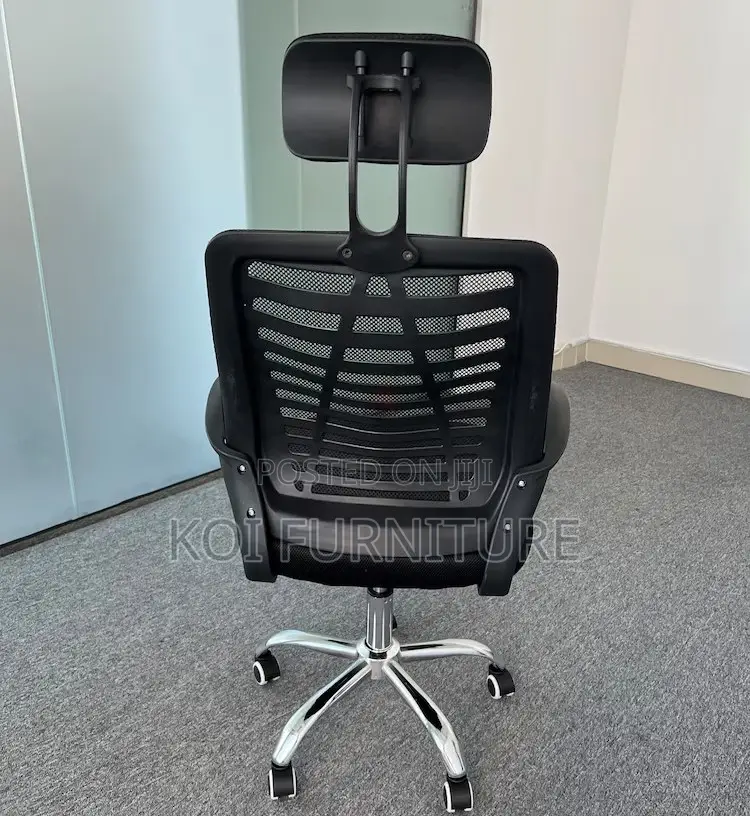Office Chairs; Headrest Black Ergonomic Office Swivel Fabric Chairs