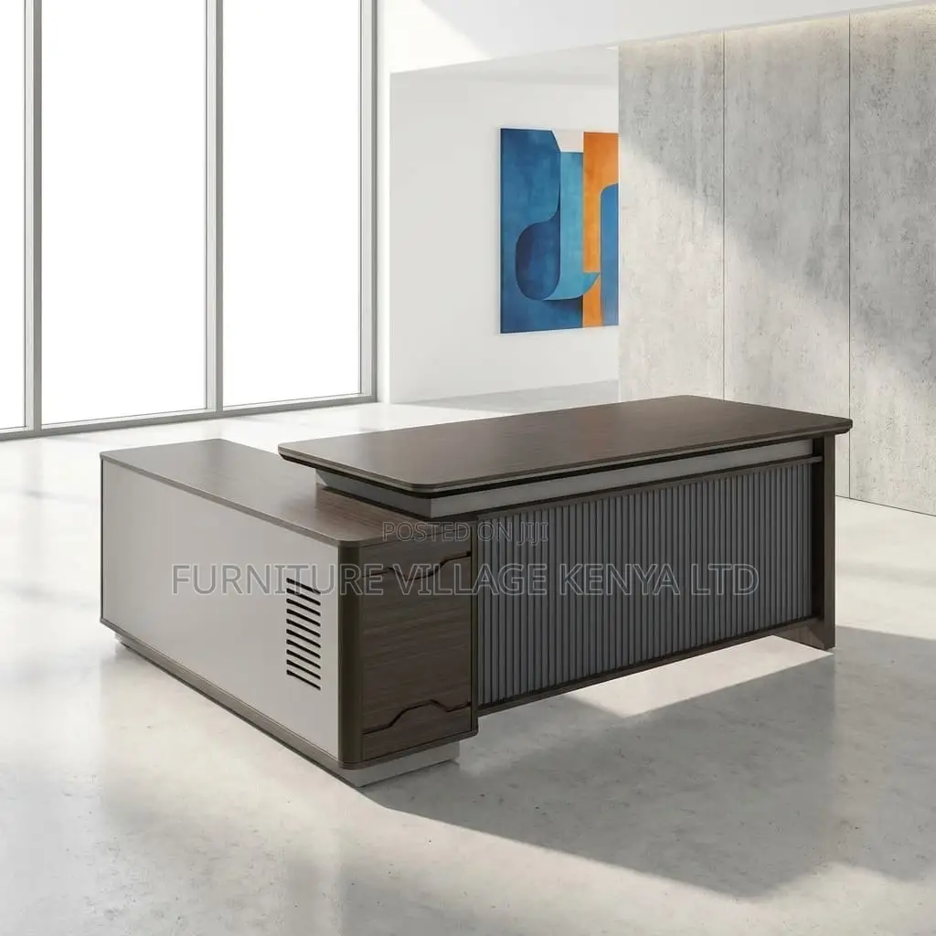 1800mm Imported Wooden L-Shaped Boss Table