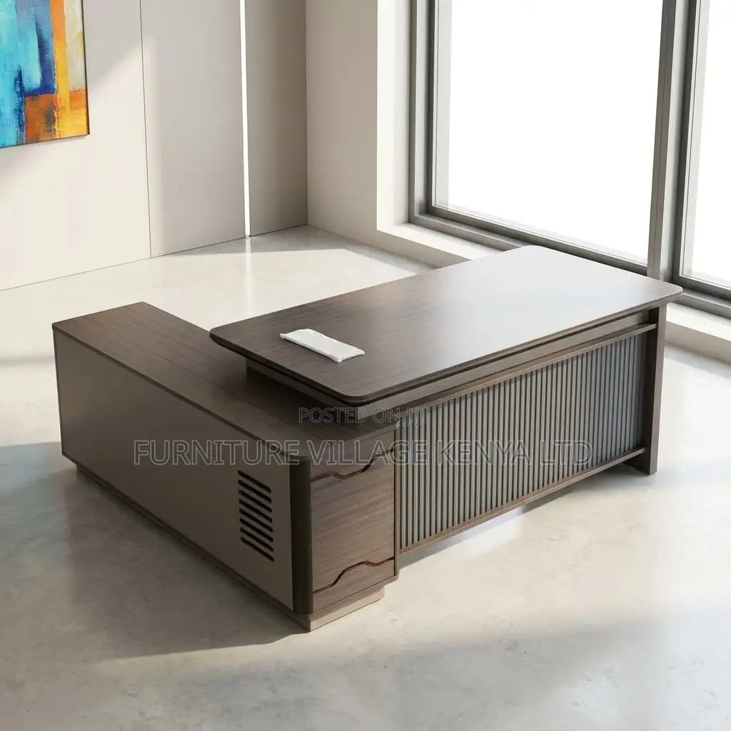1800mm Imported Wooden L-Shaped Boss Table