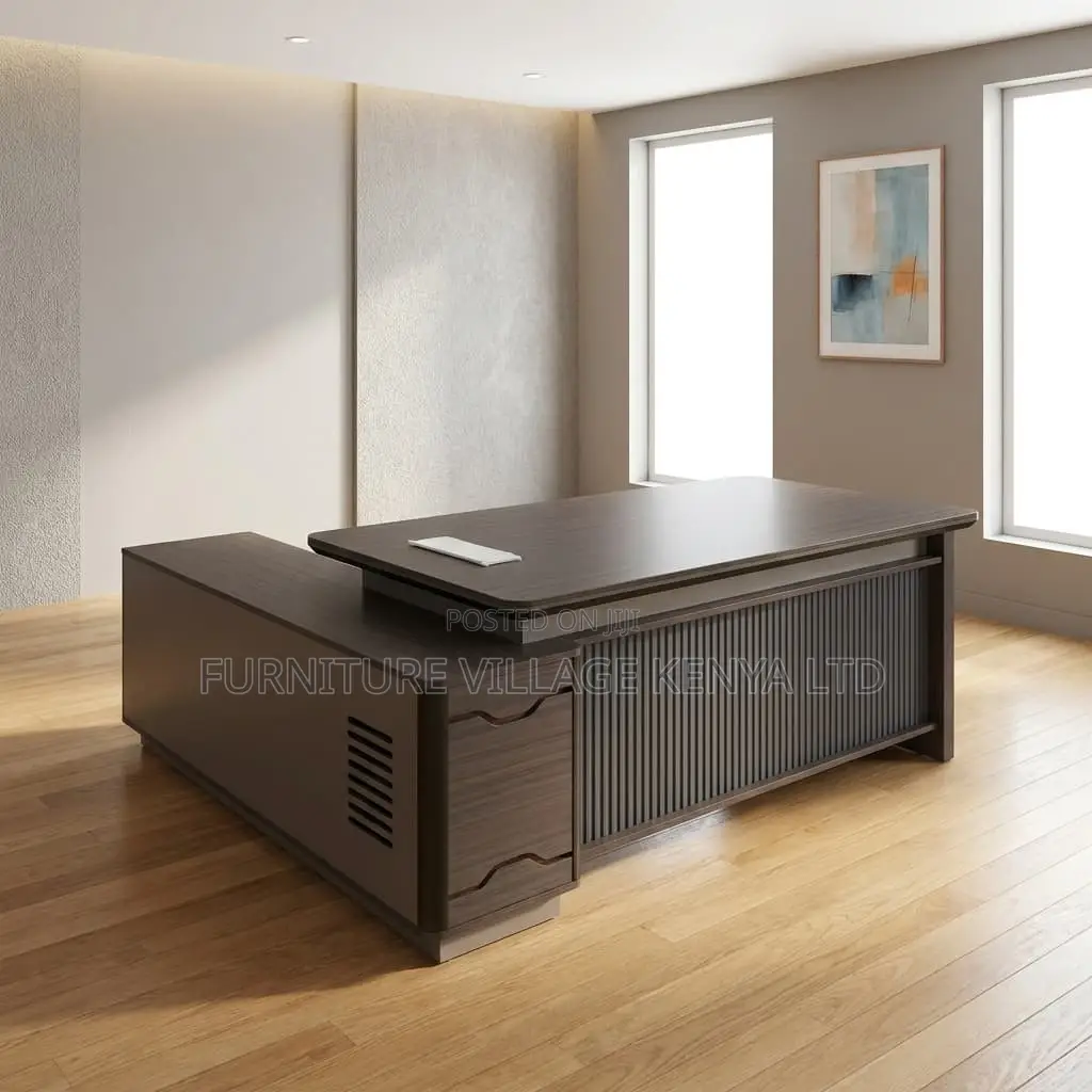 1800mm Imported Wooden L-Shaped Boss Table