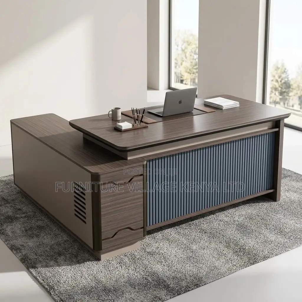 1800mm Imported Wooden L-Shaped Boss Table