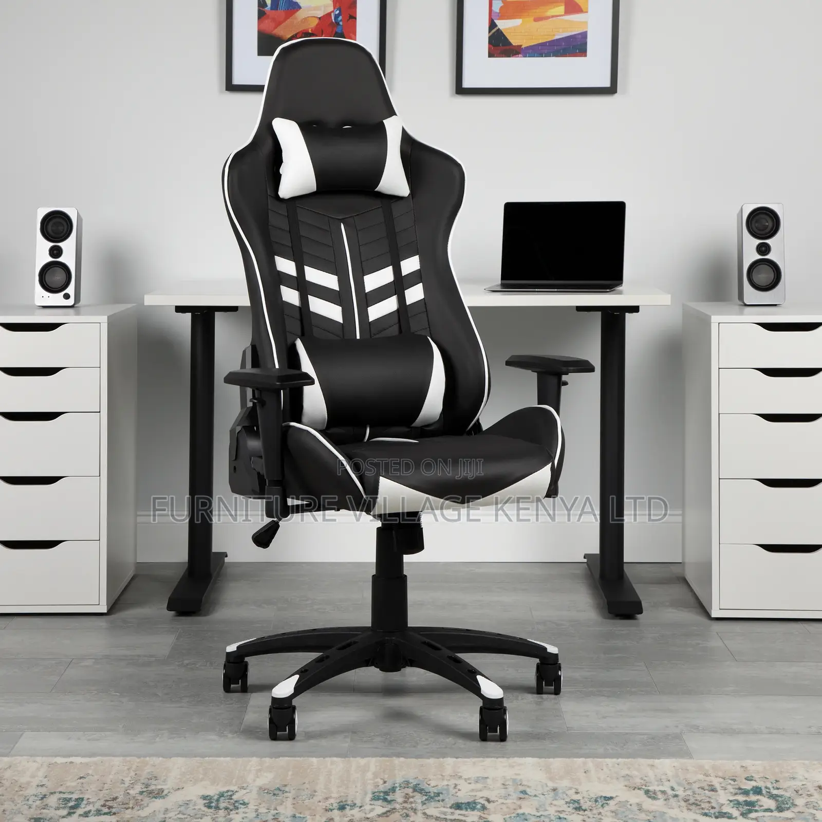 Ergonomic Gaming Desk Chair With Adjustable Arms
