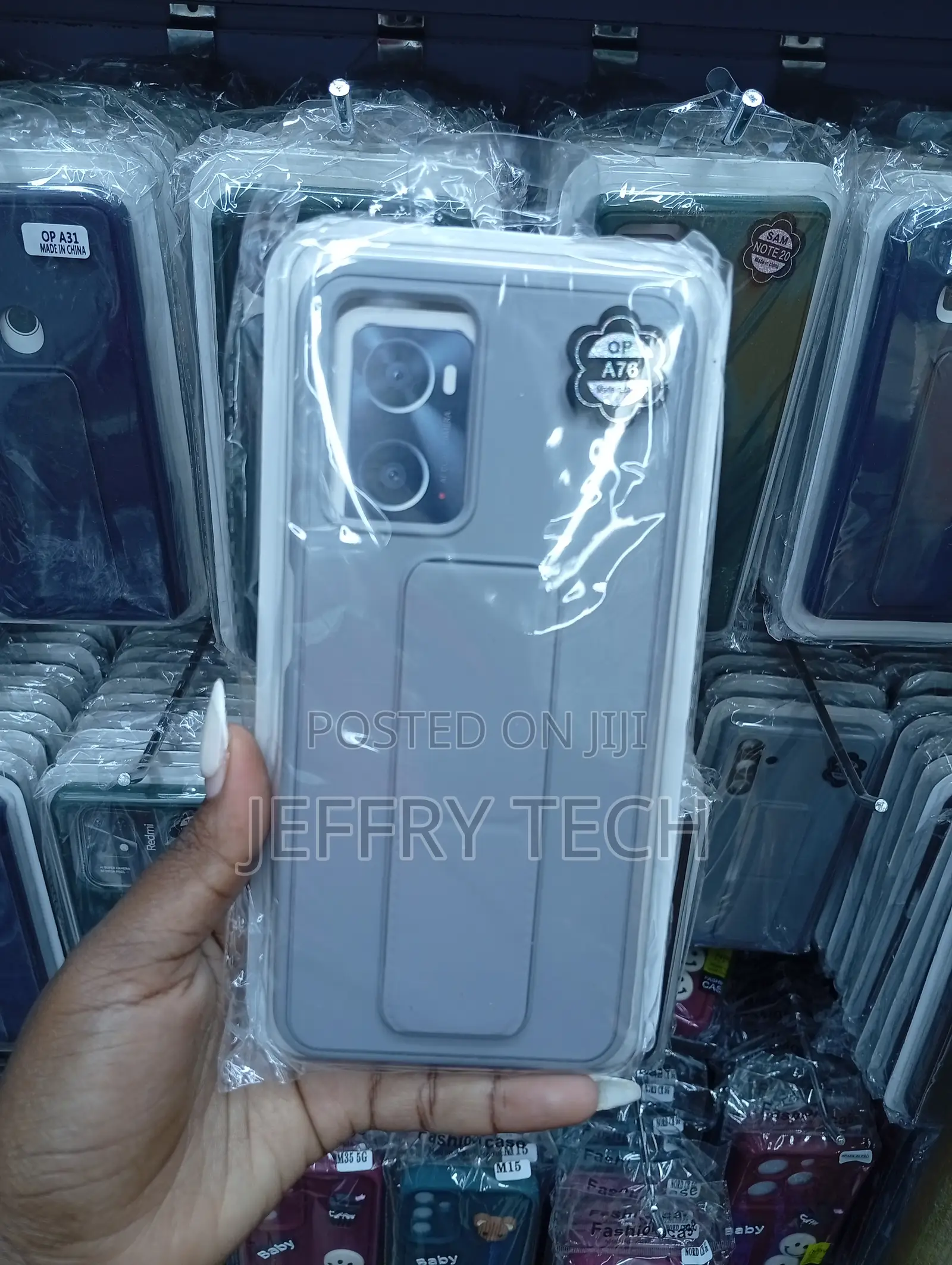 Oppo A76 Gray Silicone Phone Case