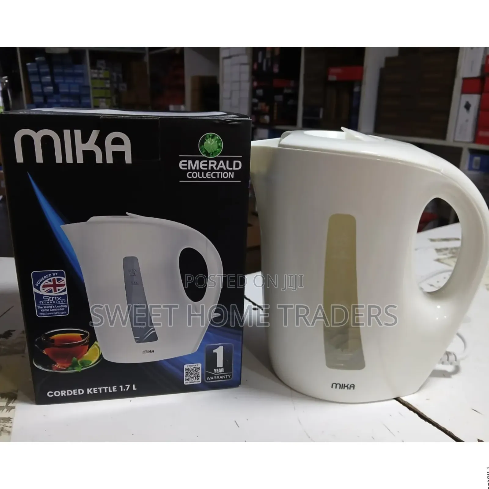 Mika Corded Electric Kettle 1.7l (1 Year Warranty)
