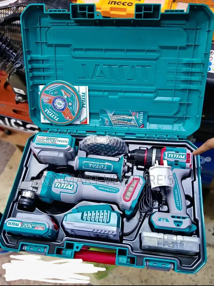 Total Cordless Drill and Grinder Toolkit
