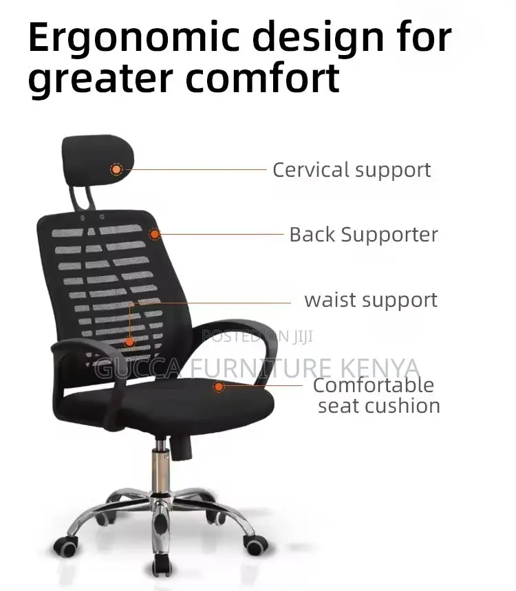 Swivel Mesh Executive Headrest Desk Chair