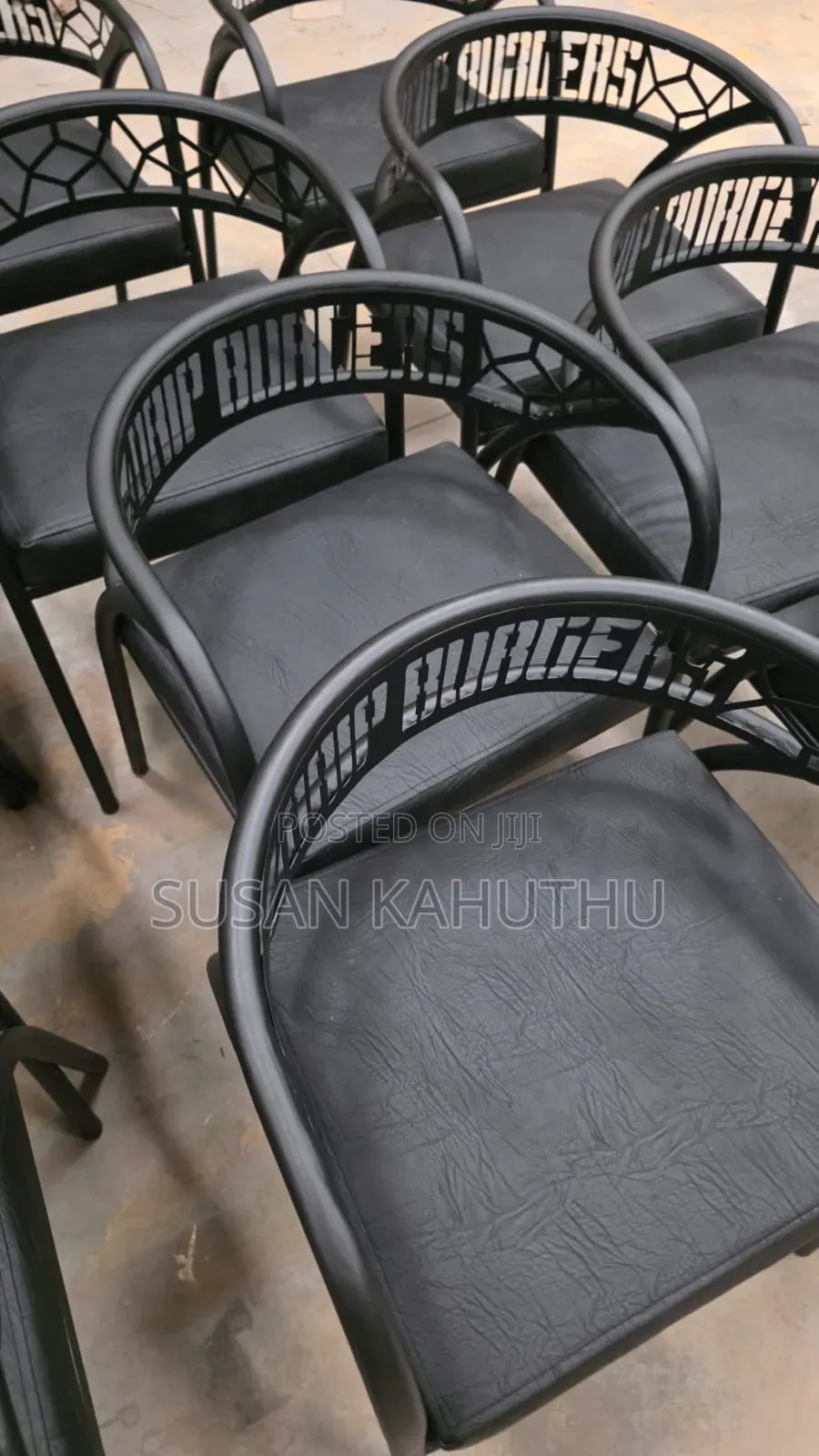 Ravishing Black Restaurant Seats