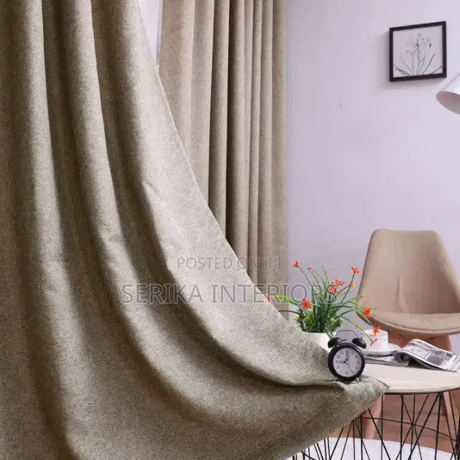 Baige Linen Curtains Curtains Environmental Friendly Robertson's
