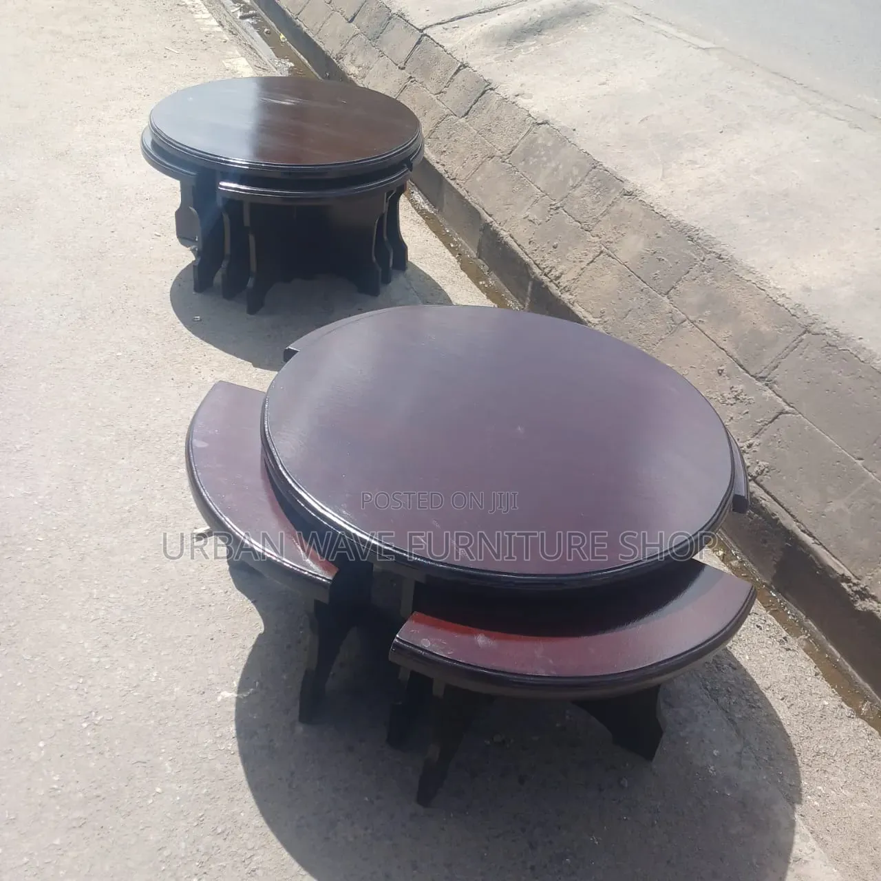 4sided Stool Mahogany Coffee Table