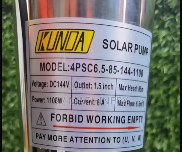 Heavy Duty 1500w 120m Kunda Submersible Solar Water Pump