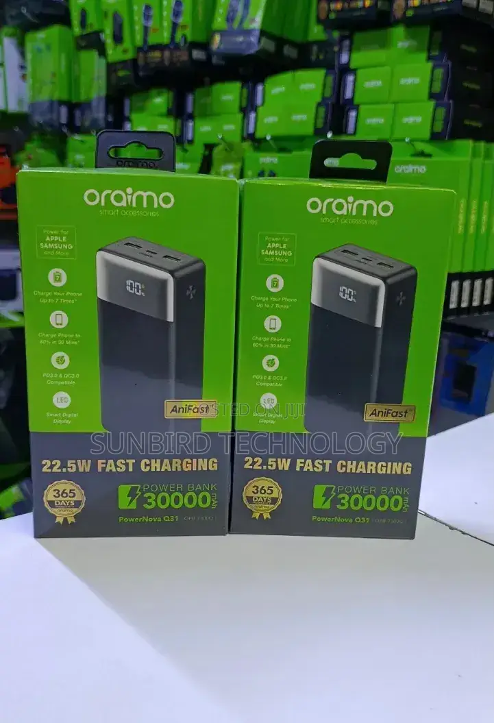 Oraimo 22.5w 30,000mah Fast Charging Powerbank