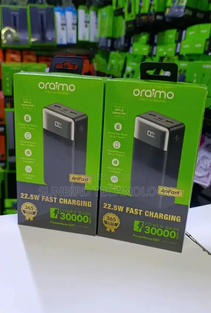 Oraimo 22.5w 30,000mah Fast Charging Powerbank