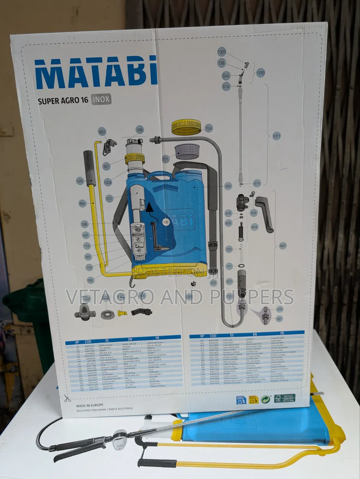 Matabi Super Agro 16 - Backpack Sprayer