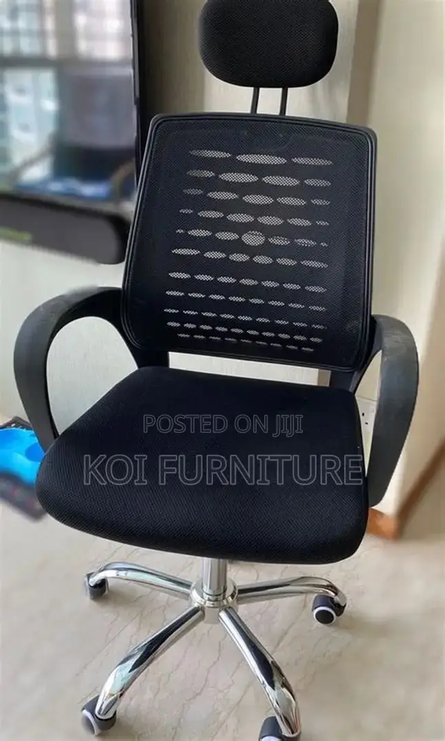 Office Chairs; Pre Loved Headrest Black Style Office Swivel Chairs