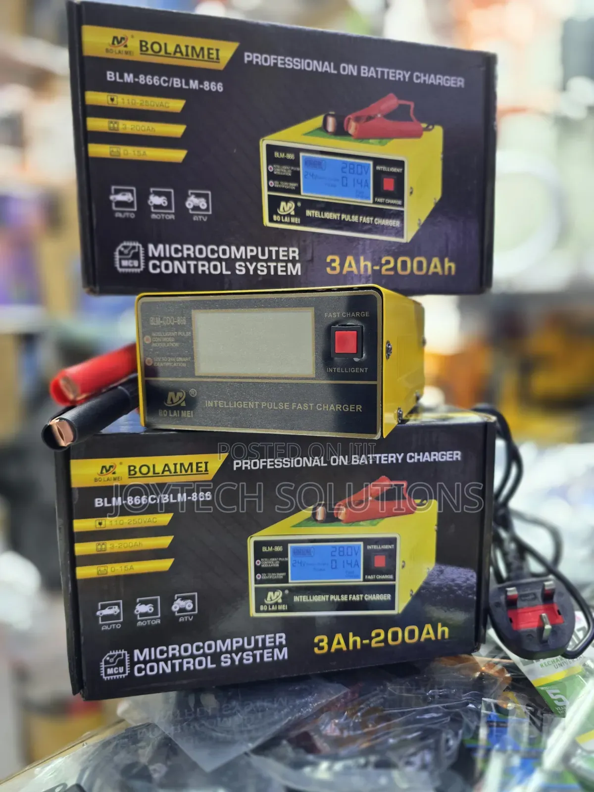 Smart Battery Charger: 12v/24v, Fast Charge, Pulse Repair Technology.