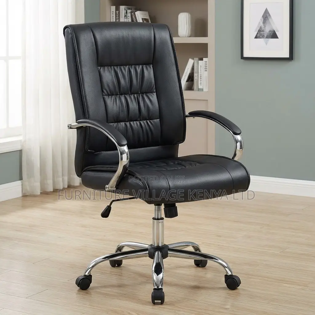 Swivel Executive Leather Arm Home Study Chair