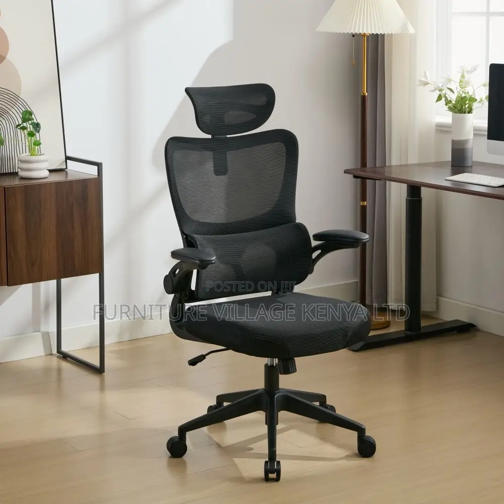 Swivel Ergonomic Mesh Seat With Flip Arms