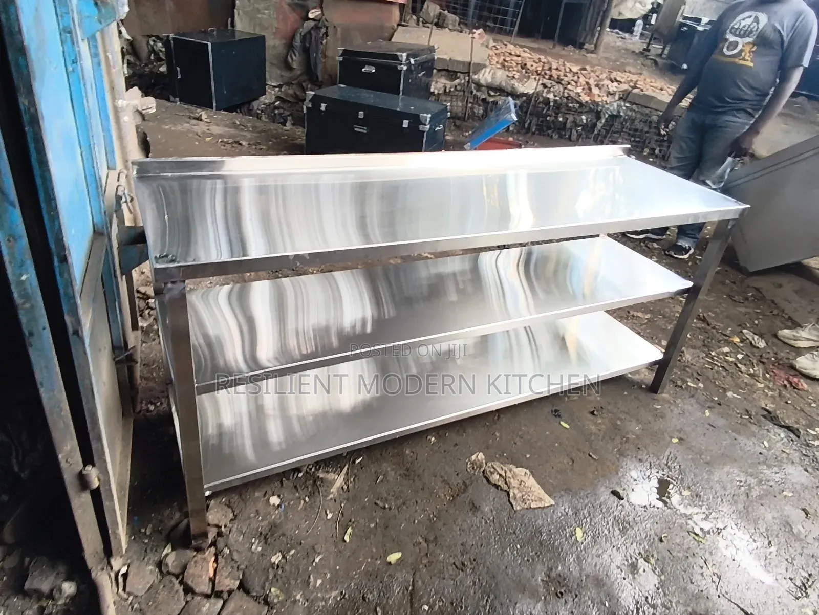 Stainless Steel 3 Tier Table Measuring 1800 X560mm